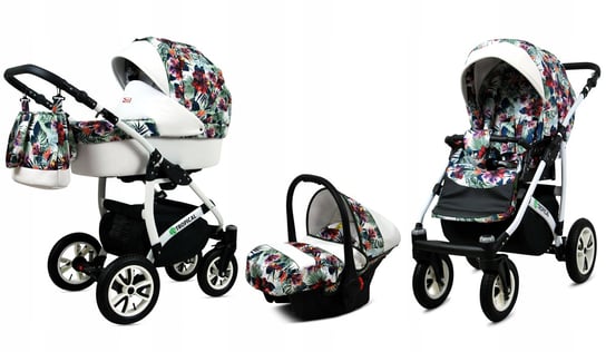Wózek 3w1 dziecięcy spacerówka BabyLux Tropical BabyLux