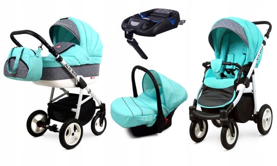 Wózek 4w1 dziecięcy BabyLux Alu Way + baza Isofix BabyLux