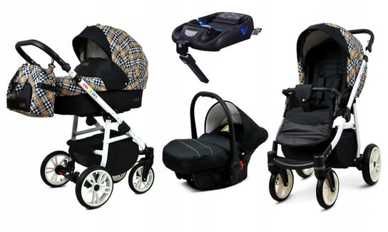 Wózek 4w1 dziecięcy BabyLux ColorLux + baza Isofix BabyLux