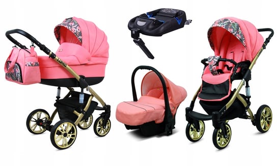 Wózek 4w1 dziecięcy BabyLux Lumio + baza Isofix BabyLux