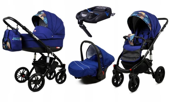 Wózek 4w1 dziecięcy BabyLux Lumio + baza Isofix BabyLux