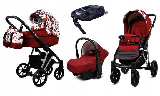 Wózek 4w1 dziecięcy babylux marlux + baza isofix BabyLux