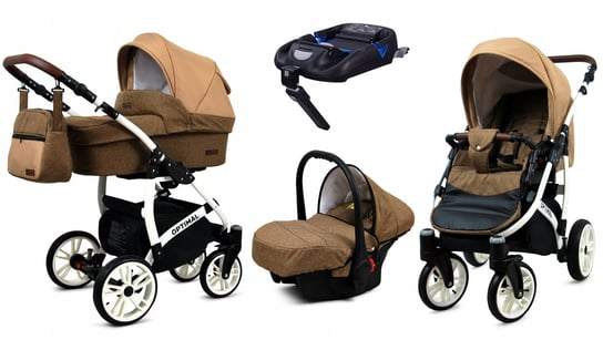 Wózek 4w1 dziecięcy BabyLux Optimal + baza Isofix BabyLux