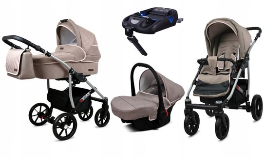 Wózek 4w1 dziecięcy BabyLux Qbaro + baza Isofix BabyLux