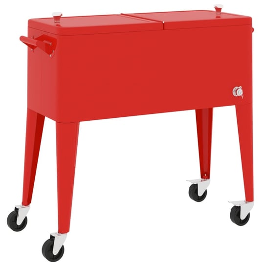 Wózek chłodniczy na kółkach, czerwony, 92x43x89 cm Inna marka