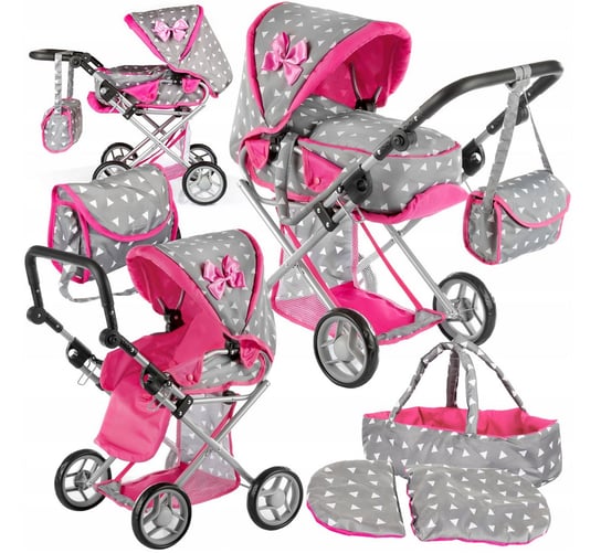 Wózek dla lalki zestaw 3 w 1 Kinderplay KP0200 Kinderplay
