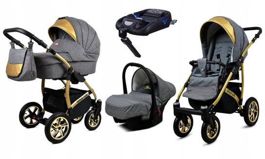 Wózek dziecięcy 4w1 głęboki BabyLux GoldLux ISOFIX BabyLux