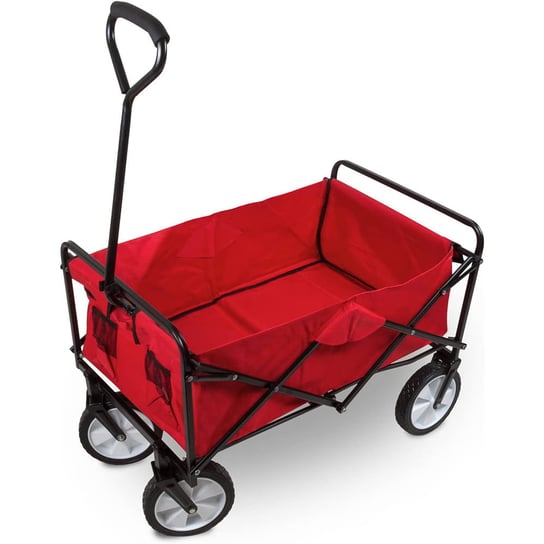 Wózek ogrodowy czerwony składany 116 x 54 x 90 cm WOZ3832 CHOMIK Chomik