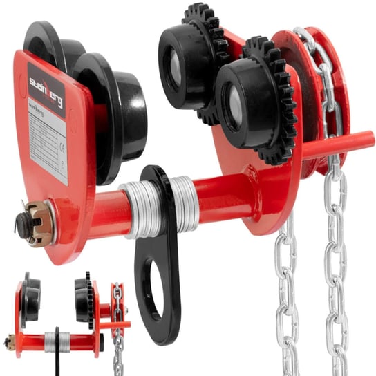 Wózek suwnicowy belkowy ręczny podwieszany z łańcuchem 60-110 mm 1000 kg Steinberg Systems