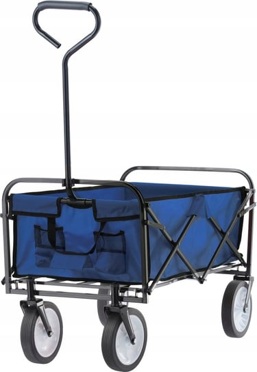Wózek turystyczny ogrodowy transportowy składany przyczepka niebieski CHM MATKAM