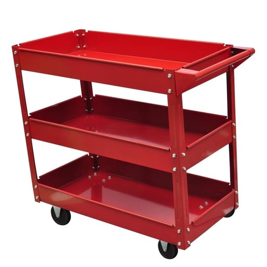 Wózek warsztatowy VIDAXL, czerwony, 100 kg, 84x41x78 cm vidaXL