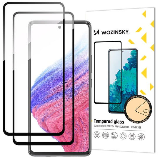 Wozinsky 2X Full Glue Tempered Glass Szkło Hartowane Samsung Galaxy A54 5G 9H Na Cały Ekran Z Czarną Ramką Wozinsky