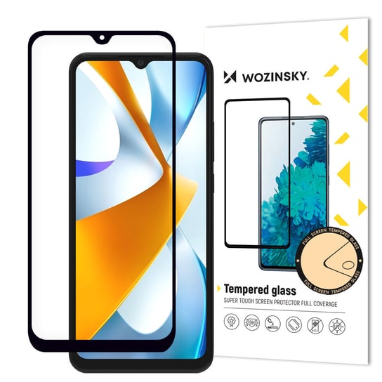 Wozinsky Full Glue Tempered Glass Szkło Hartowane Xiaomi Poco C40 9H Na Cały Ekran Z Czarną Ramką Wozinsky