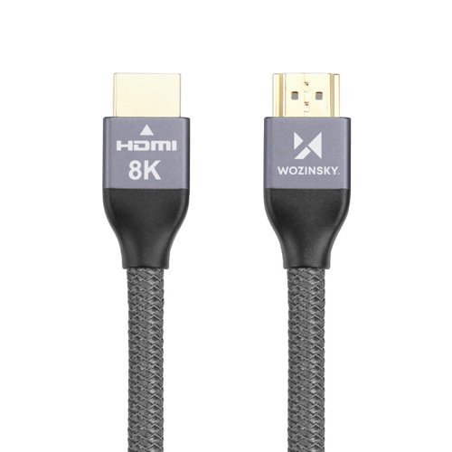 Wozinsky kabel HDMI 2.1 8K 60 Hz 48 Gbps / 4K 120 Hz / 2K 144 Hz 2m srebrny (WHDMI-20) Wozinsky