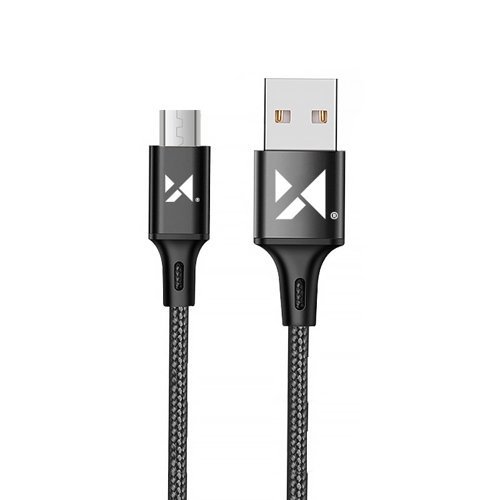 Wozinsky kabel przewód USB - microUSB 2,4A 2m czarny (WUC-M2B) Wozinsky