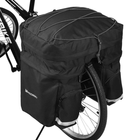 Wozinsky pojemna torba rowerowa 60 L na bagażnik (pokrowiec przeciwdeszczowy w zestawie) czarny (WBB13BK) Wozinsky