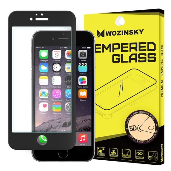 Wozinsky PRO+ super wytrzymałe szkło hartowane 5D Full Glue na cały ekran z ramką iPhone 6S / 6 czarny - Czarny Wozinsky