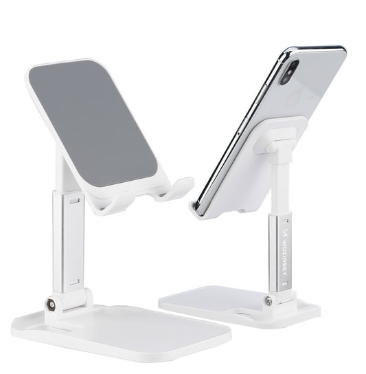 Wozinsky stojak na telefon na biurko stojak na tablet składany biały (WFDPS-W1) Wozinsky
