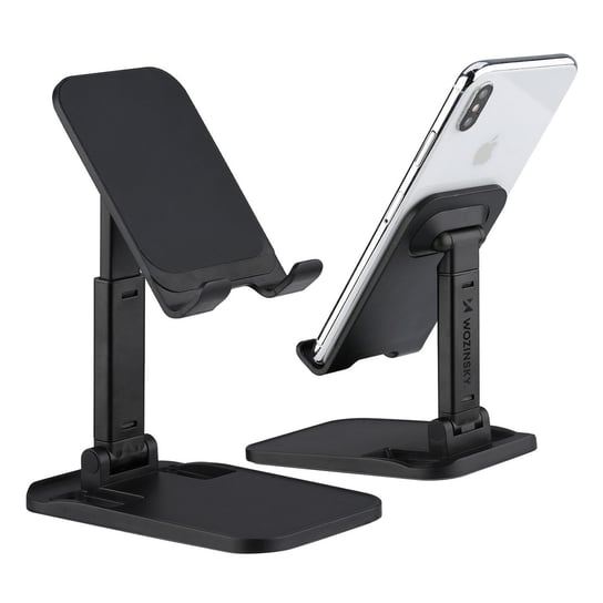Wozinsky stojak na telefon na biurko stojak na tablet składany czarny (WFDPS-B1) Wozinsky