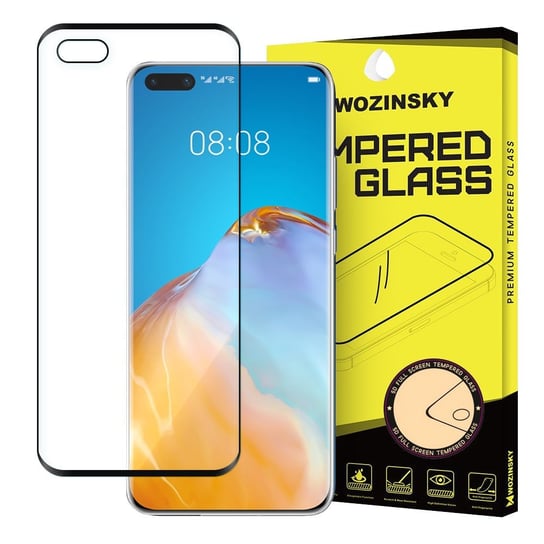 Wozinsky super wytrzymałe szkło hartowane Full Glue na cały ekran z ramką Case Friendly Huawei P40 czarny Wozinsky