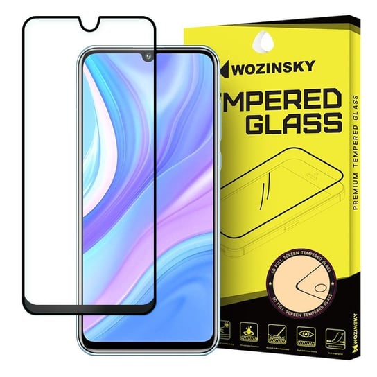 Wozinsky super wytrzymałe szkło hartowane Full Glue na cały ekran z ramką Case Friendly Huawei P40 Lite / Nova 7i / Nova 6 SE czarny Wozinsky