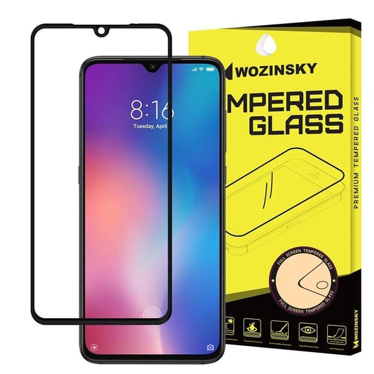 Wozinsky super wytrzymałe szkło hartowane Full Glue na cały ekran z ramką Case Friendly Xiaomi Mi 9 czarny Wozinsky