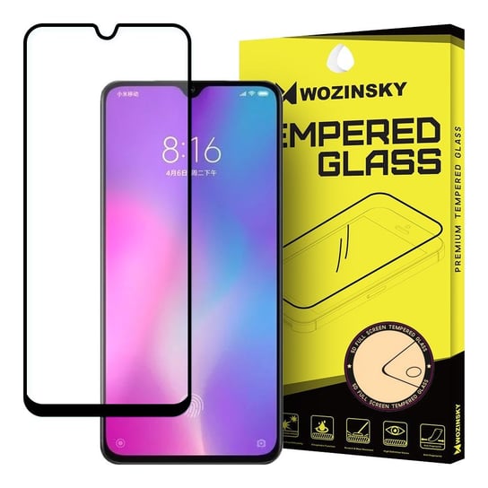 Wozinsky super wytrzymałe szkło hartowane Full Glue na cały ekran z ramką Case Friendly Xiaomi Mi 9 Lite / Mi CC9 czarny Wozinsky
