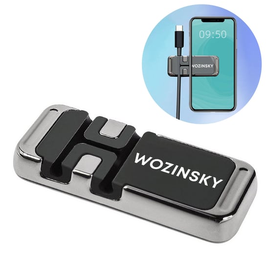 Wozinsky uchwyt na telefon magnetyczny z organizerem do kabli (WMCDO-B1) Wozinsky