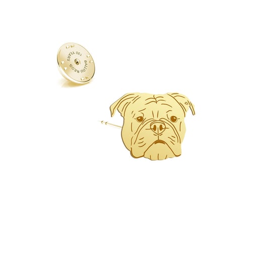 Wpinka Bulldog Kontynentalny srebro pozłacane - MEJK Jewellery Radziszewska