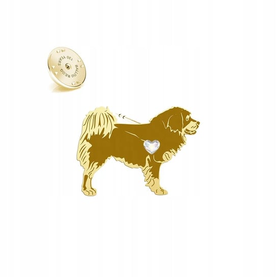 Wpinka Pin Złota z psem Tibetan Mastiff 925 Biżuteria Prezent DEDYKACJA Mejk Jewellery