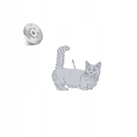 Wpinka Srebrna Kot Munchkin 925 Biżuteria Prezent Kobieta DEDYKACJA GRATIS Mejk Jewellery