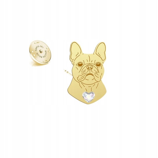 Wpinka Złota Bulldog Francuski 925 Prezent Biżuteria DEDYKACJA GRATIS Mejk Jewellery