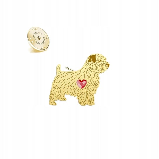 Wpinka Złota z Norfolk Terrier 925 Biżuteria Prezent Kobieta DEDYKACJA Mejk Jewellery