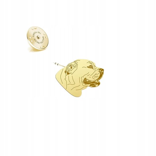 Wpinka Złota z psem Ca de Bou - Dog z Majorki 925 Kobieta DEDYKACJA GRATIS Mejk Jewellery