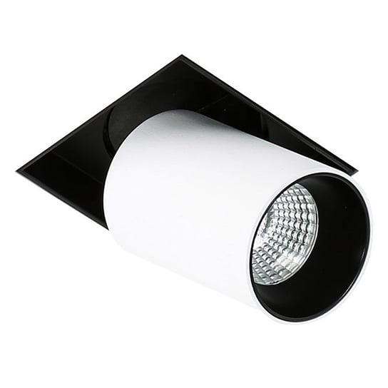 Wpust LAMPA sufitowa NOVUM TRIMLESS GL7119-1/12W 3000K WH+BL Italux OPRAWA LED 12W oczko do wbudowania tuba biała ITALUX