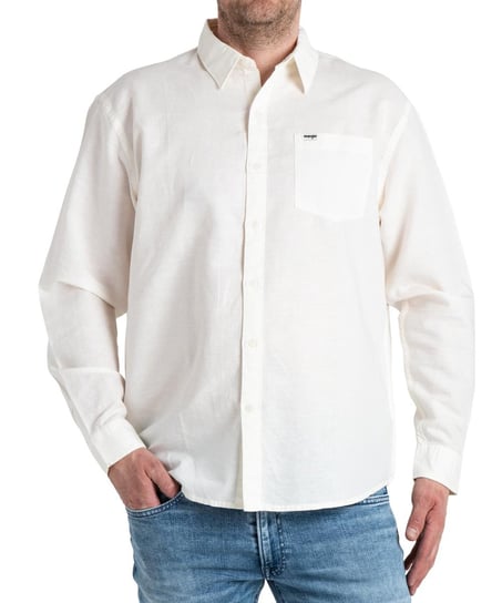 Wrangler 1 Pkt Shirt Męska Koszula Materiałowa Materiał Worn White W5D6Low02-2Xl Wrangler