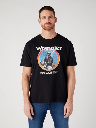 Wrangler Americana Tee Męski T-Shirt Koszulka Logo Nadruk W7Cbee100-L Inna marka