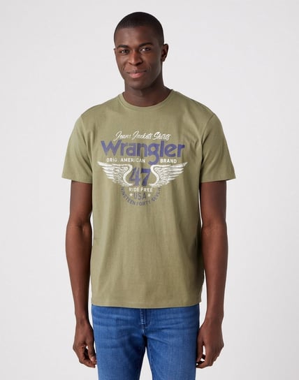 Wrangler Americana Tee Męski T-Shirt Logo Deep Lichen W70Pd3X1X-2Xl Inna marka