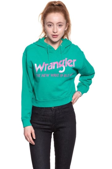 Wrangler, Bluza damska, Crop Hoodie Spectra Green W6068Igwb, rozmiar M Wrangler