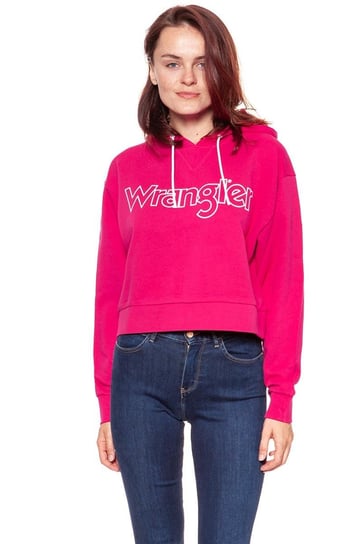 Wrangler, Bluza damska, Logo Hoodie Bright Rose W6073Hqvc, rozmiar M Wrangler