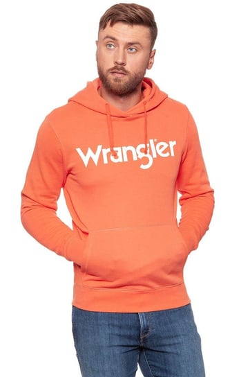Wrangler, Bluza męska, Logo Hoodie Glow Orange W6527Hy48, rozmiar M Wrangler
