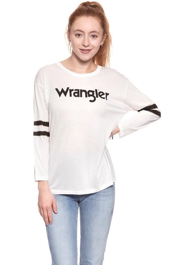 Wrangler, Bluzka damska, Ls Foil Tee Offwhite W7379Fd02, rozmiar M Wrangler