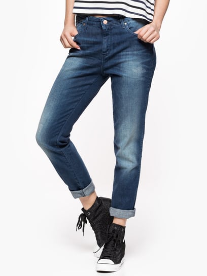 Wrangler Boyfriend Damskie Spodnie Jeansowe Vintage Blue W27M9185R-W28 L32 Inna marka