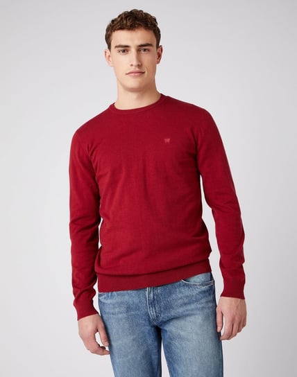 Wrangler Crew Knit Męski Sweter Klasyczny Biking Red W8A02Px2G-2Xl Wrangler