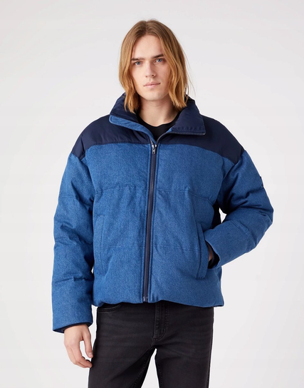 WRANGLER DENIM DOWN PUFFER MID INDIGO W4E7VBX8E L Wrangler