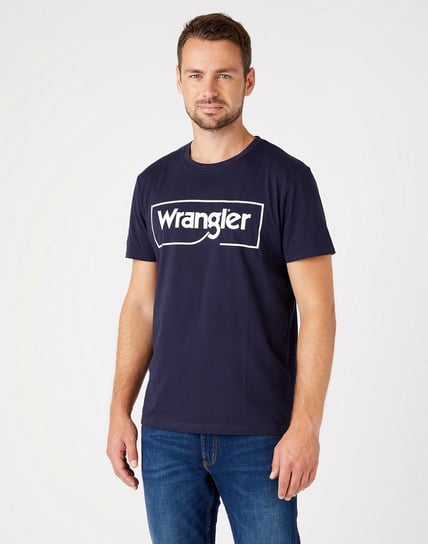 Wrangler Frame Logo Tee Męski T-Shirt Koszulka Navy W7H3D3114-M Inna marka