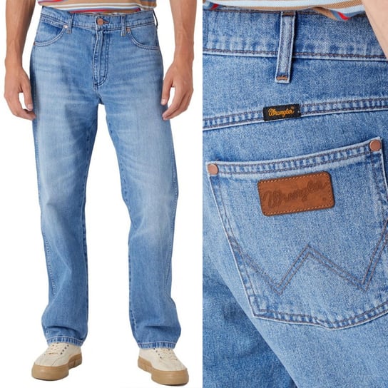 Wrangler FRONTIER RELAXED STRAIGHT Blue Bill DżINS BEZ STRECZU W31 L34 Wrangler