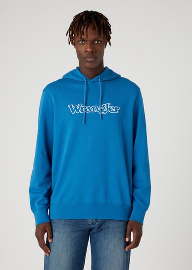 Wrangler Graphic Hoodie Męska Bluza Z Kapturem Logo Deep Water W674I469F-L Inna marka