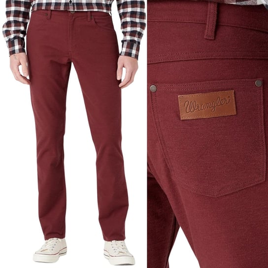 Wrangler GREENSBORO Dahlia BORDOWE MATERIAŁOWE CIEPŁE SPODNIE W33 L34 Wrangler