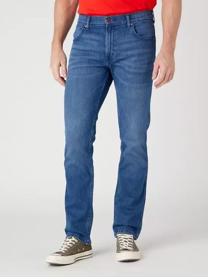 Wrangler Greensboro Męskie Spodnie Jeansowe Jeansy Aries Blue W15Qag42A-W34 L34 Inna marka